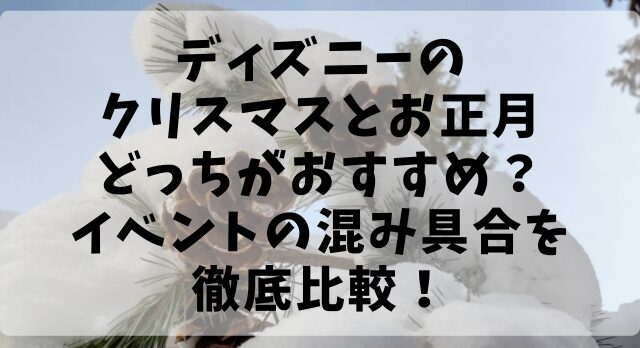 ディズニーのクリスマスとお正月どっちがおすすめ？イベントの混み具合を徹底比較！